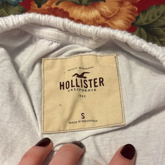 Hollister White Blouse with Pink Accents - Picture 6 of 7